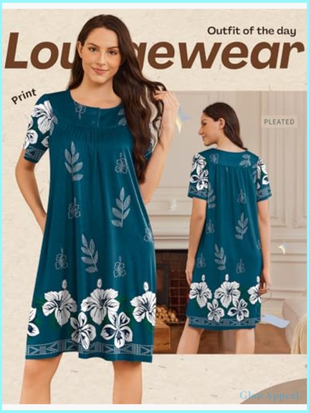Moo Moos For Women Button House Dress With Pocket Mumu S-3xl View 3